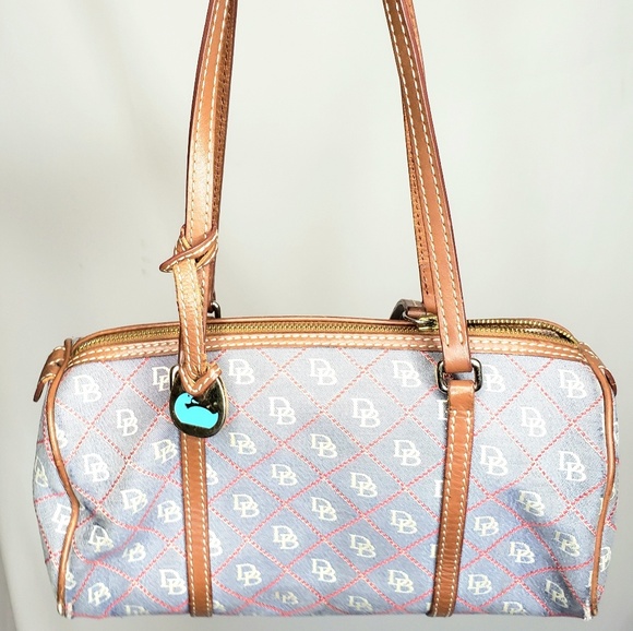 Dooney & Bourke Handbags - Dooney & Bourke | Vntg Signature Canvas Barrel Bag